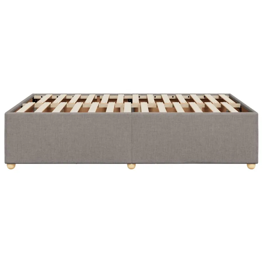Cadre de lit sans matelas taupe 120x190 cm tissu - 5