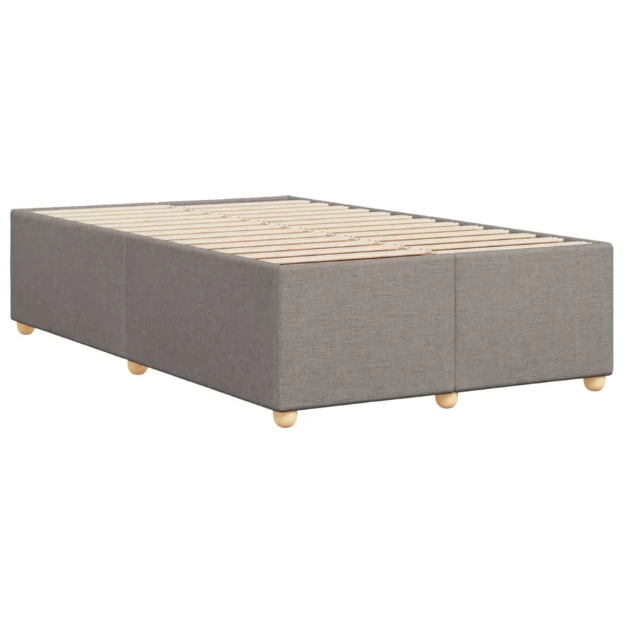 Cadre de lit sans matelas taupe 120x190 cm tissu - 6