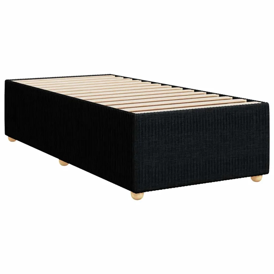 Cadre de lit sans matelas noir 90x190 cm simple tissu - 3