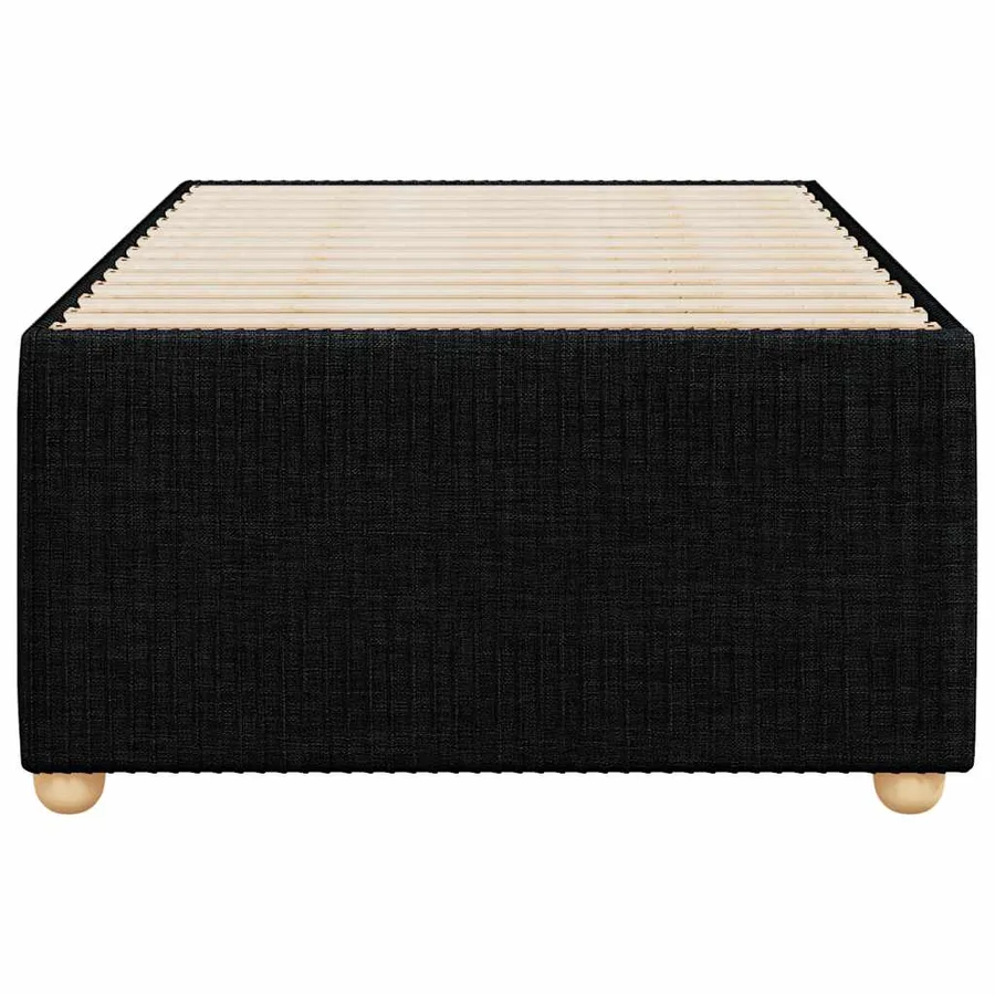 Cadre de lit sans matelas noir 90x190 cm simple tissu - 4
