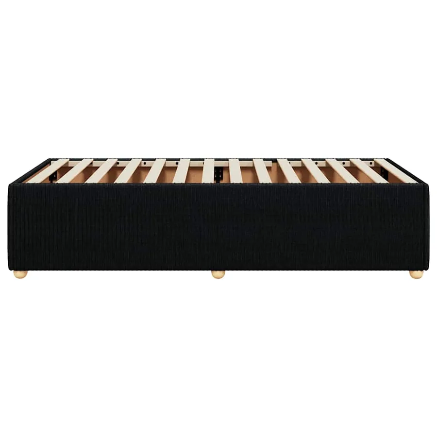 Cadre de lit sans matelas noir 90x190 cm simple tissu - 5