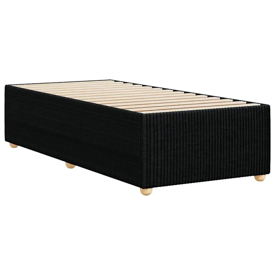 Cadre de lit sans matelas noir 90x190 cm simple tissu - 6