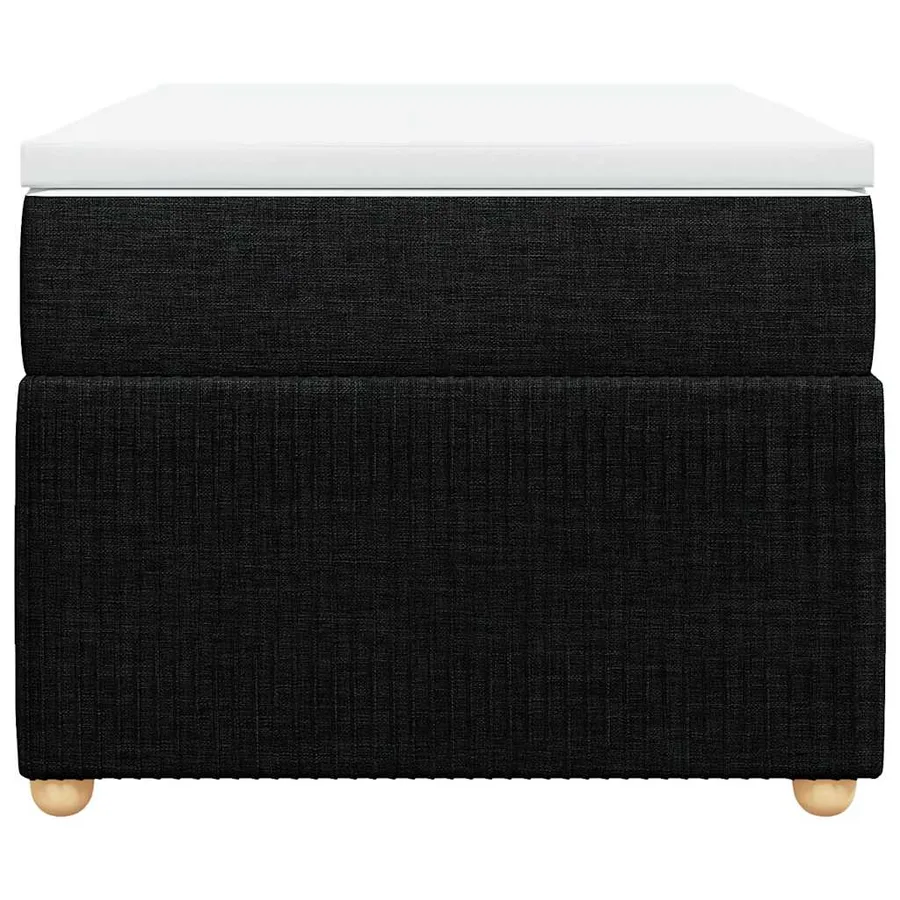 Sommier à lattes de lit avec matelas Noir 90x190 cm Tissu - 4
