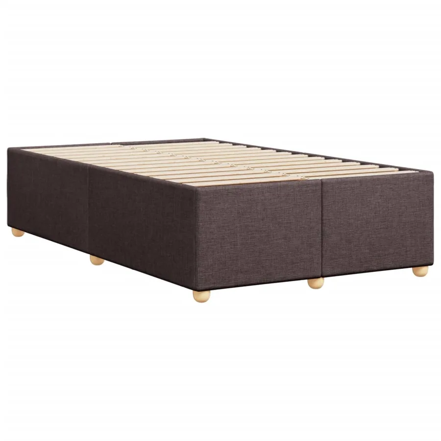 Cadre de lit sans matelas marron foncé 120x200 cm tissu - 6