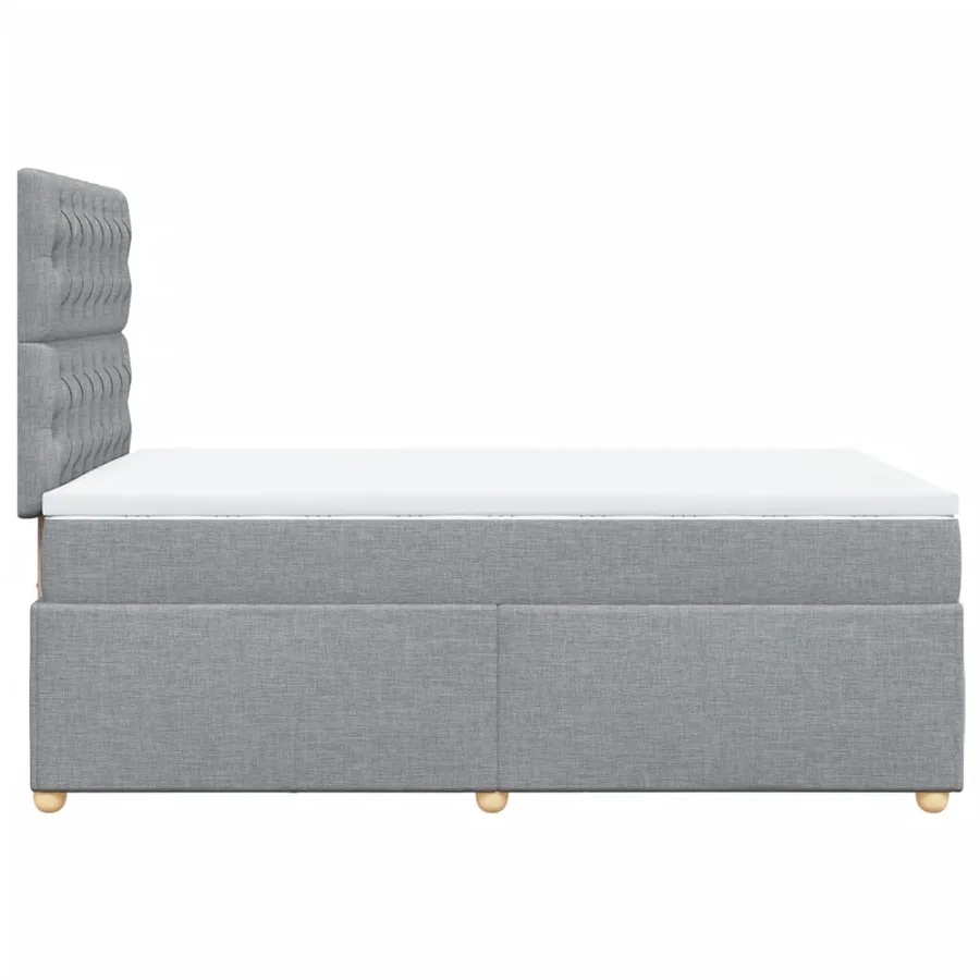 Sommier à lattes de lit avec matelas Gris clair 120x200cm Tissu - 5
