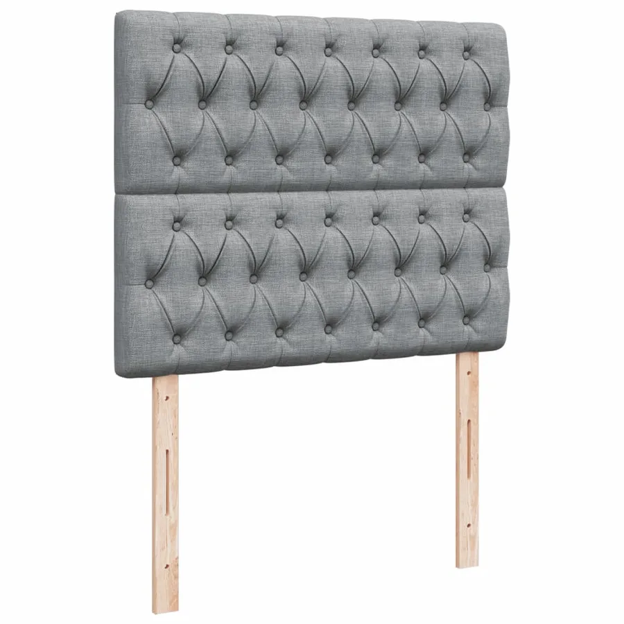 Sommier à lattes de lit avec matelas Gris clair 120x200cm Tissu - 7