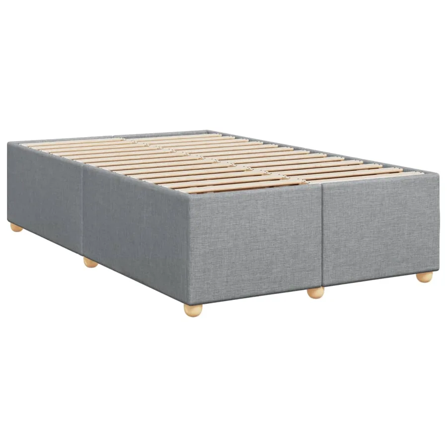 Sommier à lattes de lit avec matelas Gris clair 120x200cm Tissu - 8