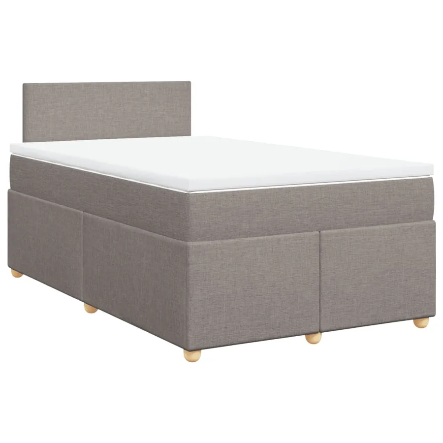 Sommier à lattes de lit avec matelas Taupe 120x200 cm Tissu - 2
