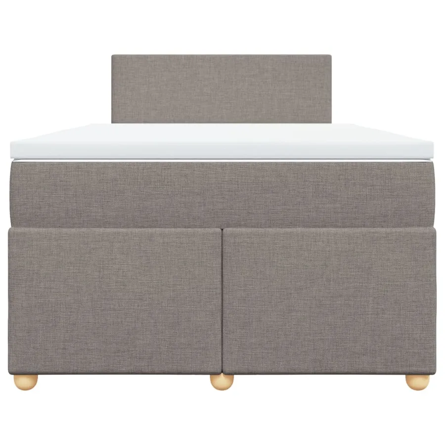 Sommier à lattes de lit avec matelas Taupe 120x200 cm Tissu - 4