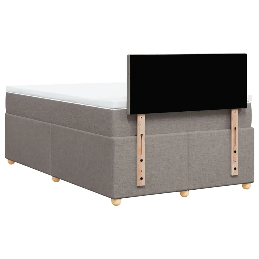 Sommier à lattes de lit avec matelas Taupe 120x200 cm Tissu - 6