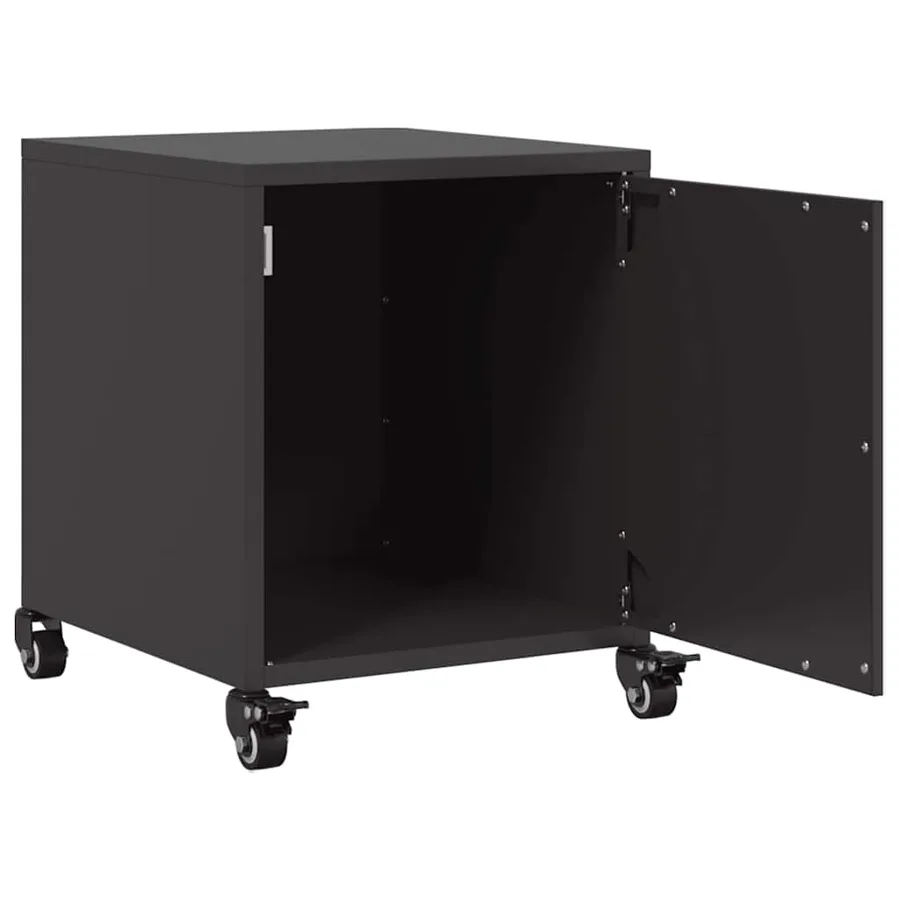 Table de chevet noir 36x39x43,5 cm acier - 10