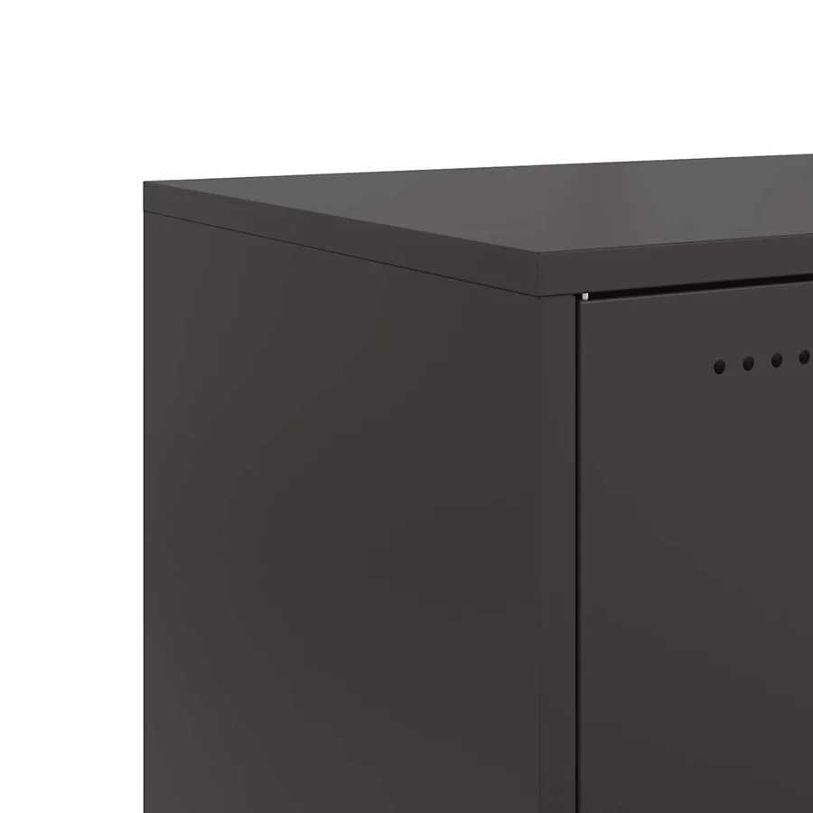 Table de chevet noir 36x39x43,5 cm acier - 11
