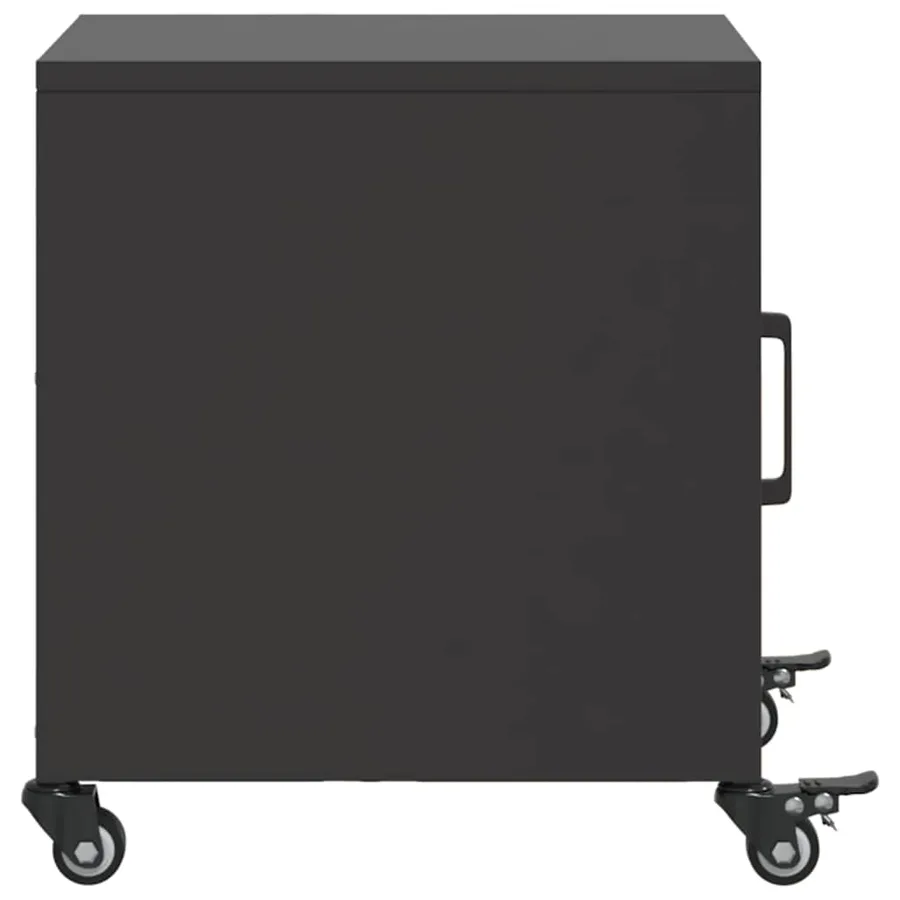 Table de chevet noir 36x39x43,5 cm acier - 7