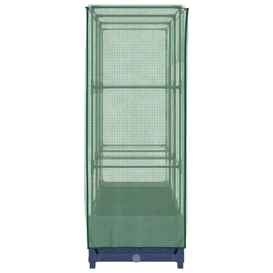 Lit surélevé avec housse de serre aspect rotin 120 x 40 x 123 cm - 5