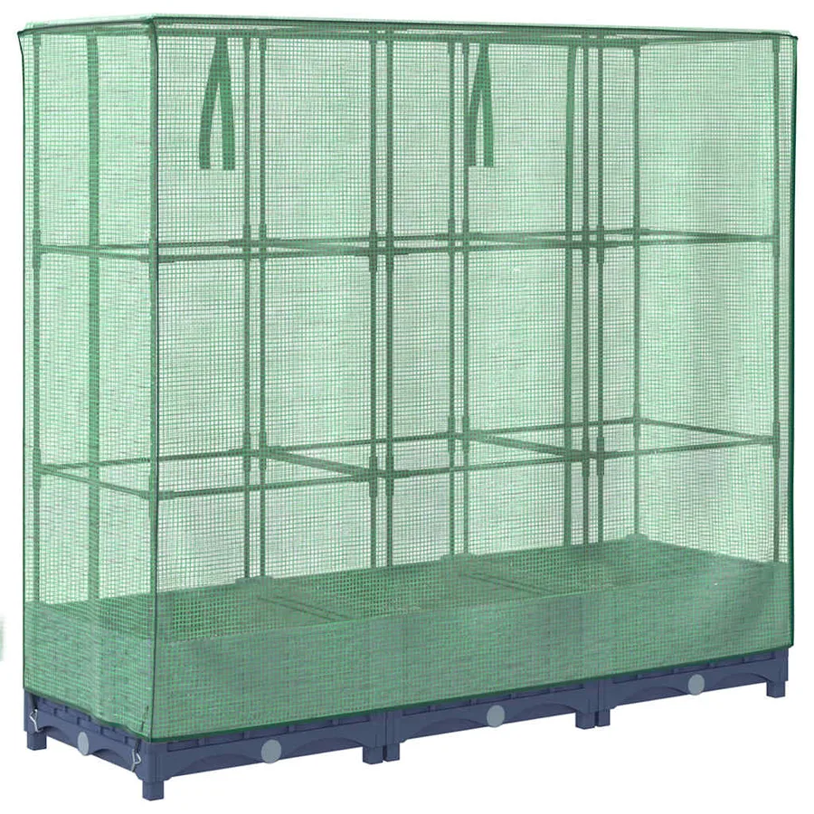 Lit surélevé avec housse de serre aspect rotin 120 x 40 x 123 cm - 6