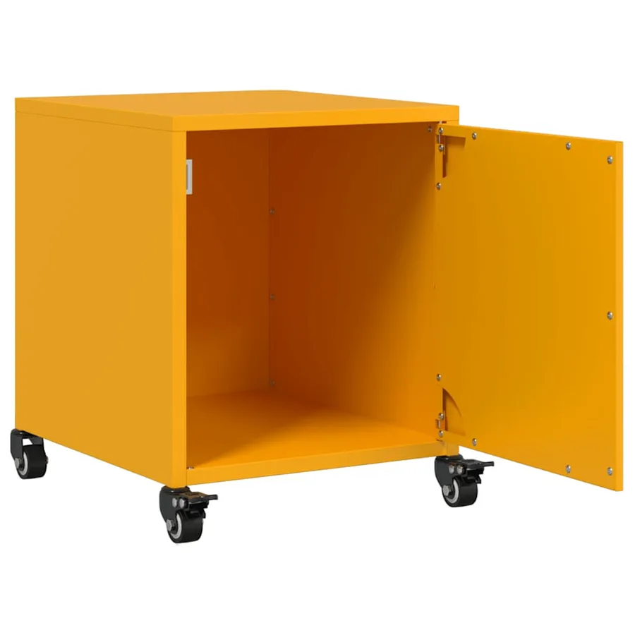 Tables de chevet 2 pcs jaune moutarde 36x39x43,5 cm acier - 10