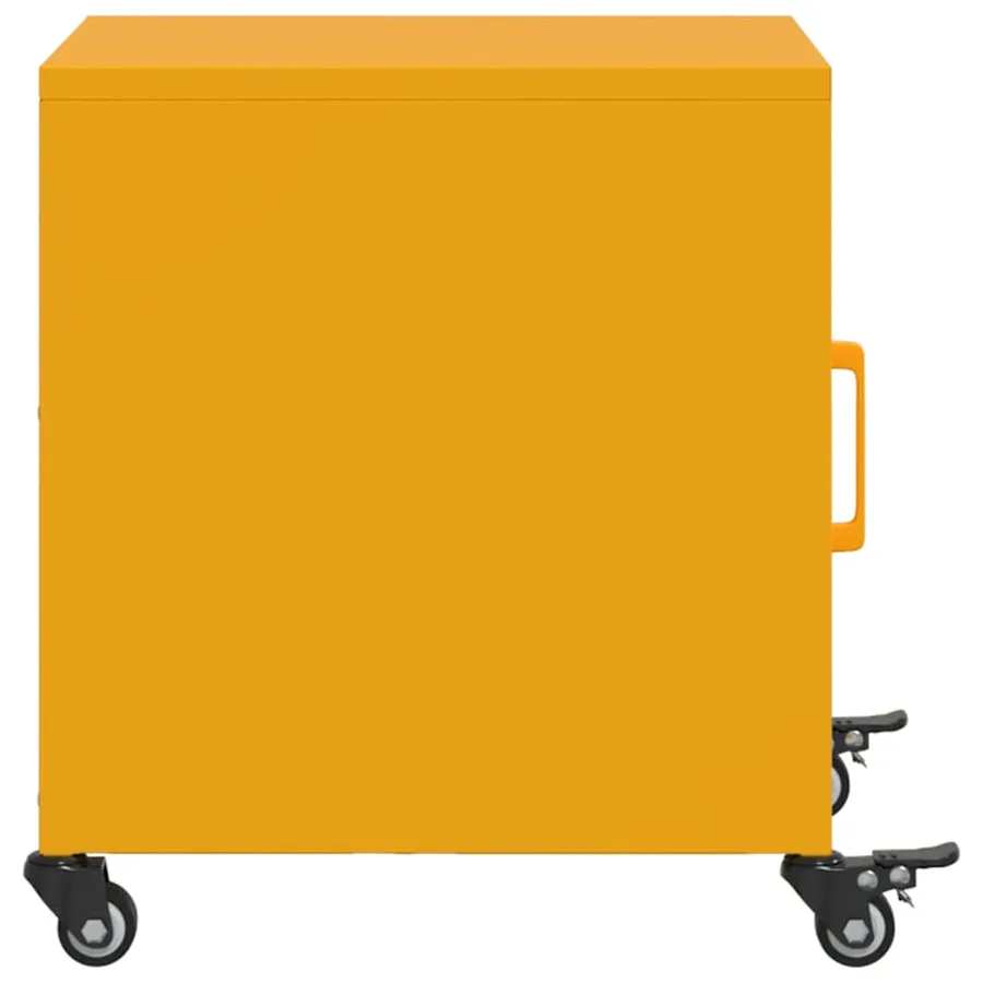 Tables de chevet 2 pcs jaune moutarde 36x39x43,5 cm acier - 7