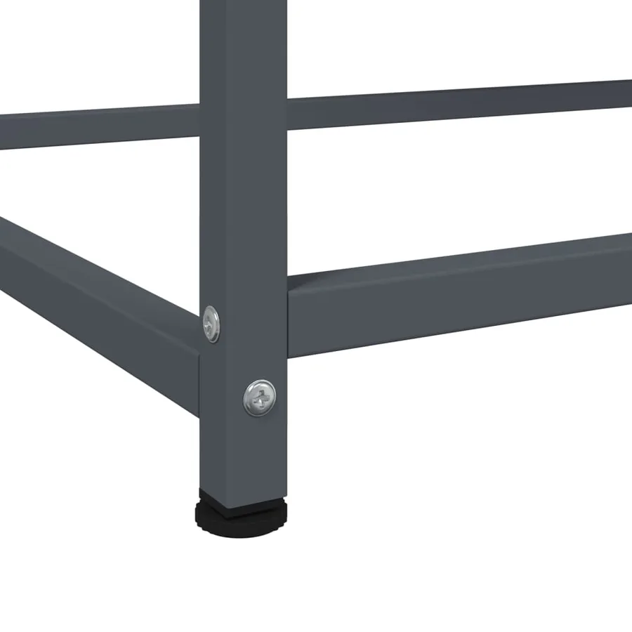 Buffet haut anthracite 100,5x39x107 cm acier - 11