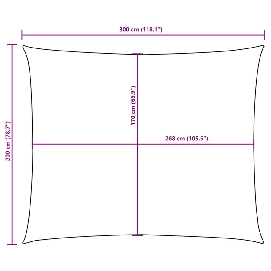 Voile de parasol tissu oxford rectangulaire 2x3 m anthracite - 10