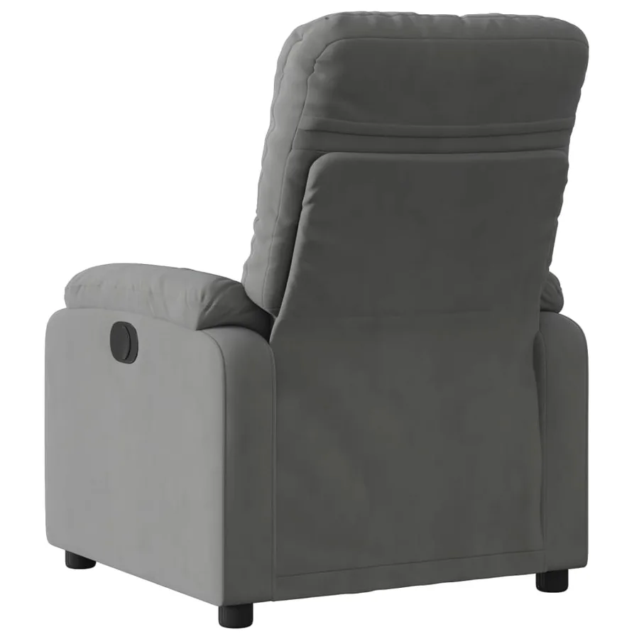 Fauteuil inclinable gris foncé tissu microfibre - 3