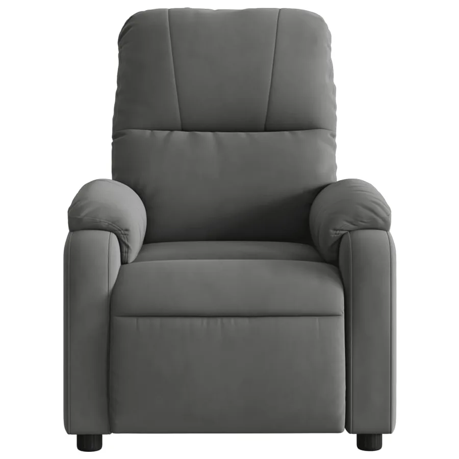 Fauteuil inclinable gris foncé tissu microfibre - 6