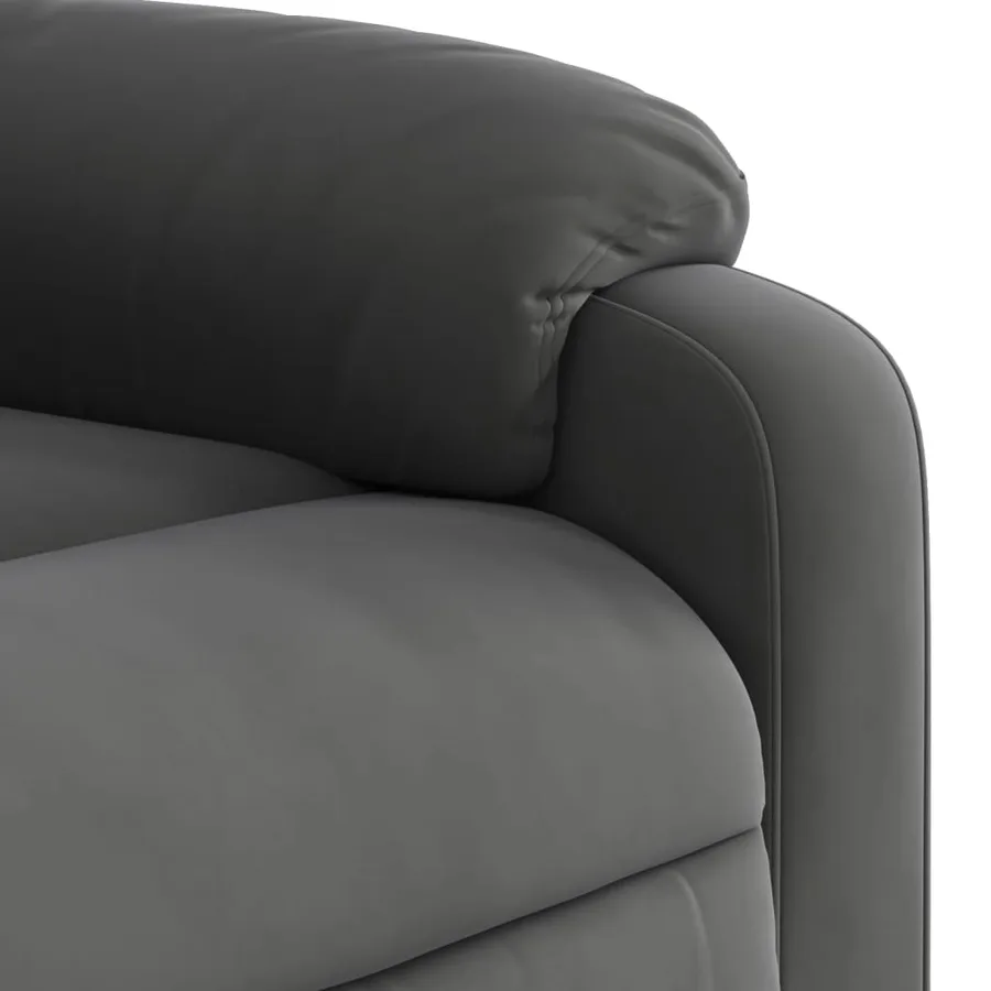 Fauteuil inclinable gris foncé tissu microfibre - 8
