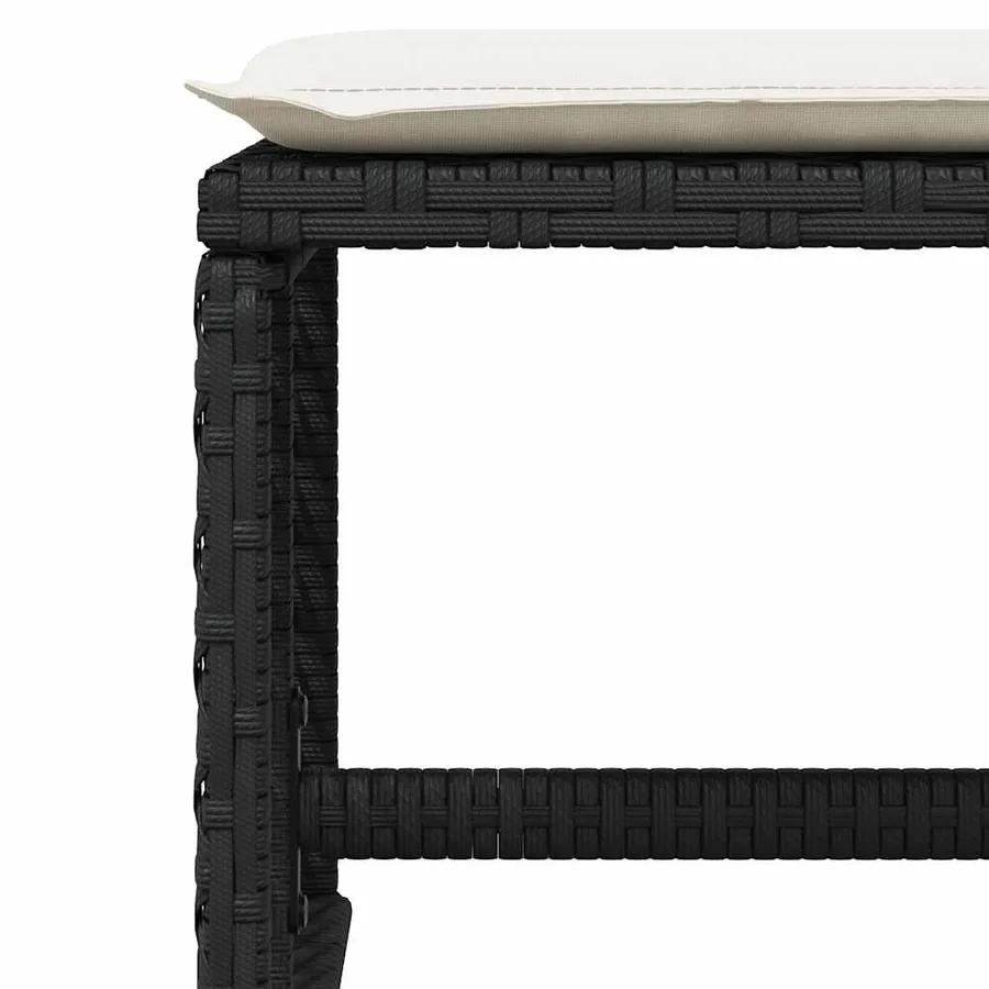 Ensemble à manger de jardin 13 pcs coussins noir résine tressée - 10