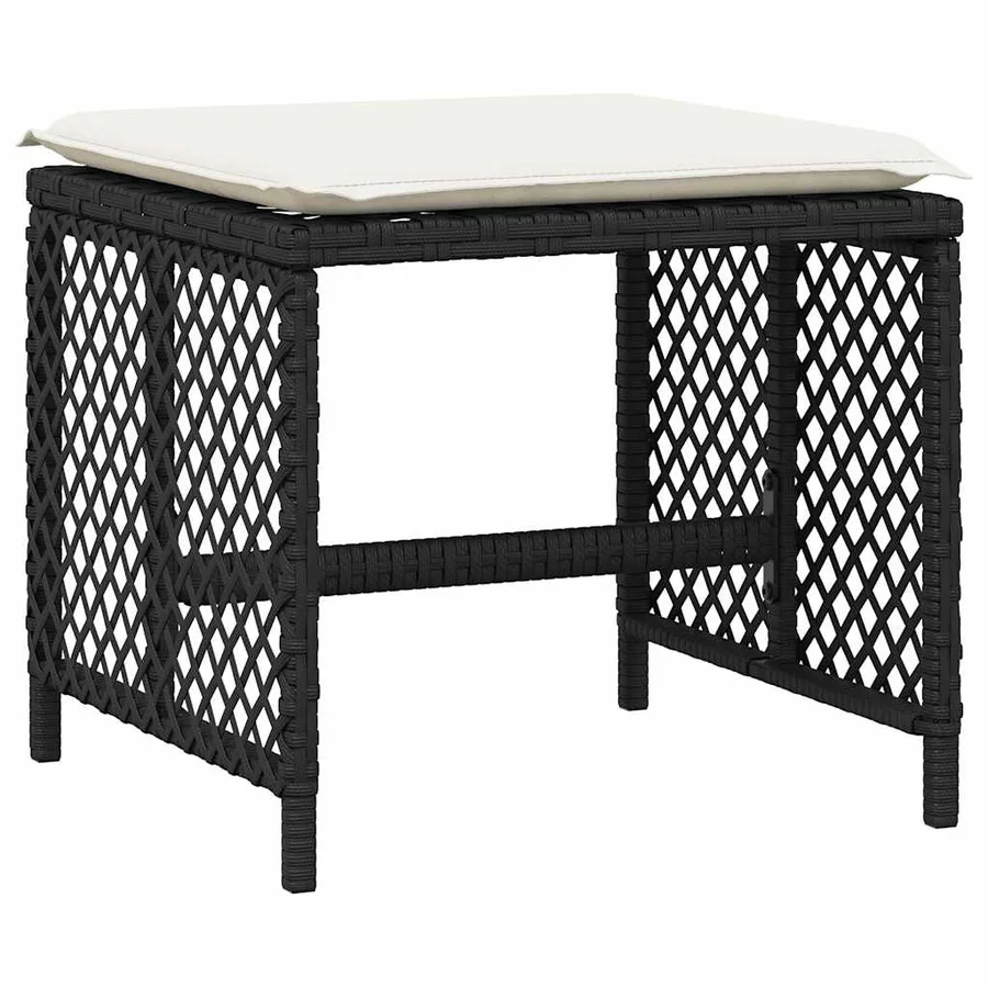 Ensemble à manger de jardin 13 pcs coussins noir résine tressée - 5