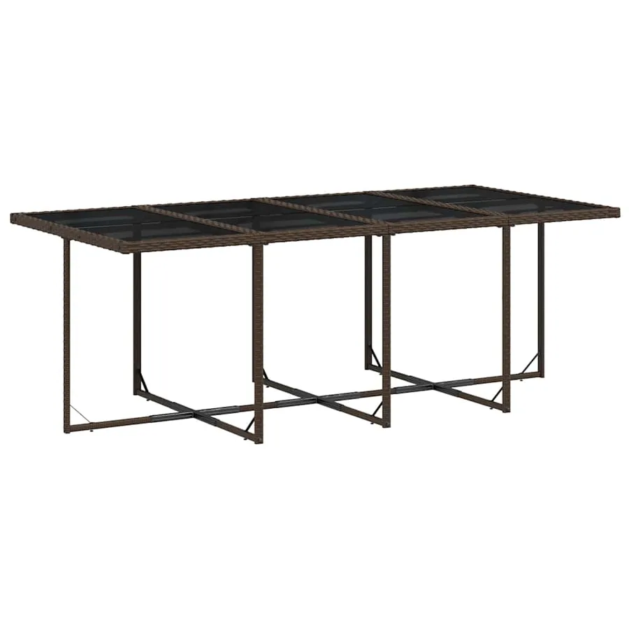 Ensemble à manger de jardin avec coussins 13 pcs marron rotin - 3