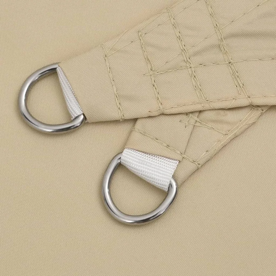 Voile de parasol tissu oxford triangulaire 4x4x4 m beige - 6
