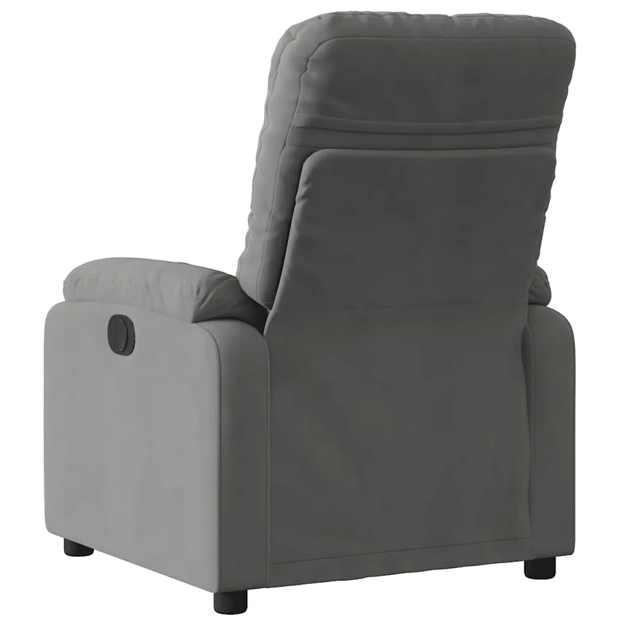 Fauteuil inclinable électrique gris foncé tissu microfibre - 10