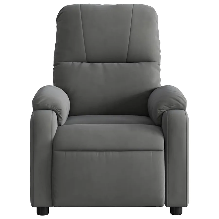 Fauteuil inclinable électrique gris foncé tissu microfibre - 8