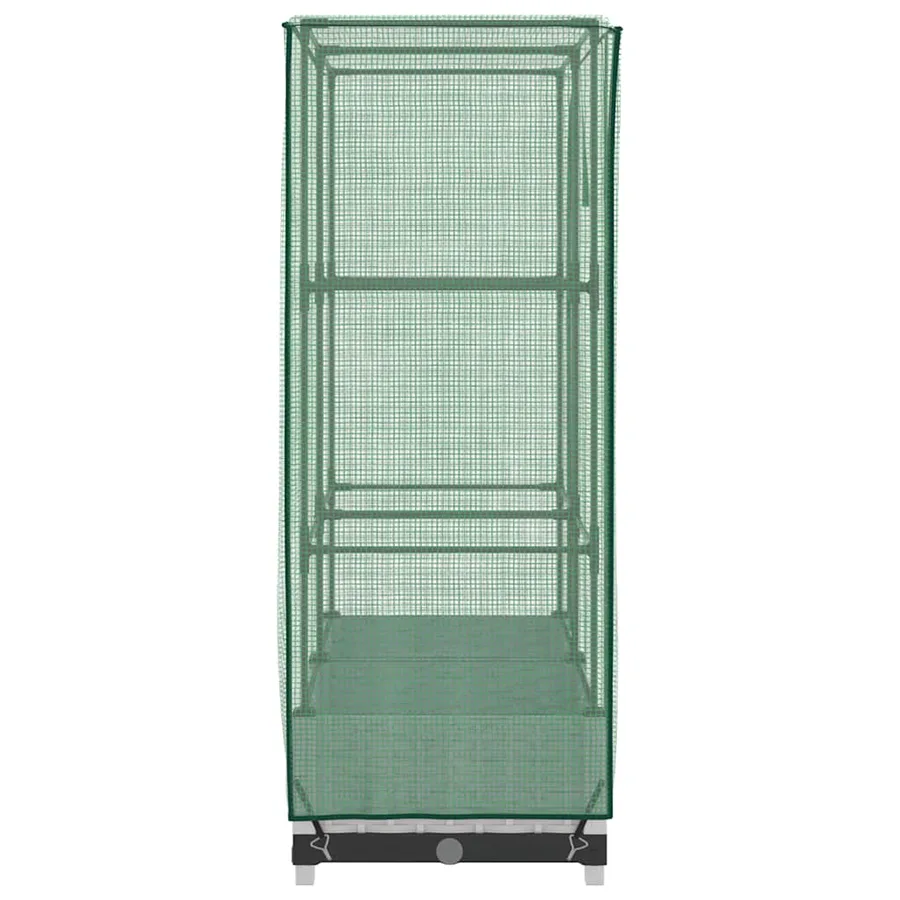 Jardinière surélevée avec housse aspect rotin 80x40x123 cm - 5