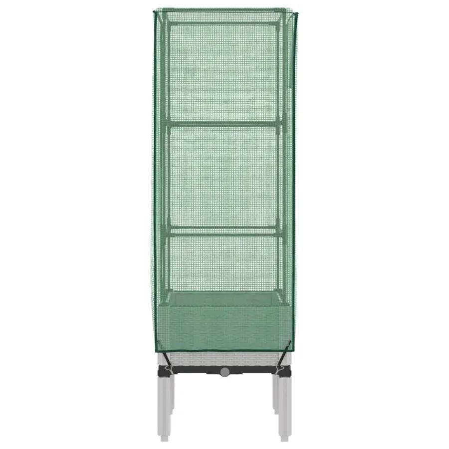 Jardinière surélevée avec housse aspect rotin 40x40x140 cm - 5