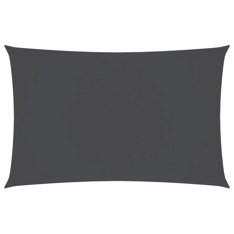 Sun shade sail oxford fabric rectangular 3x6 m anthracite - 2