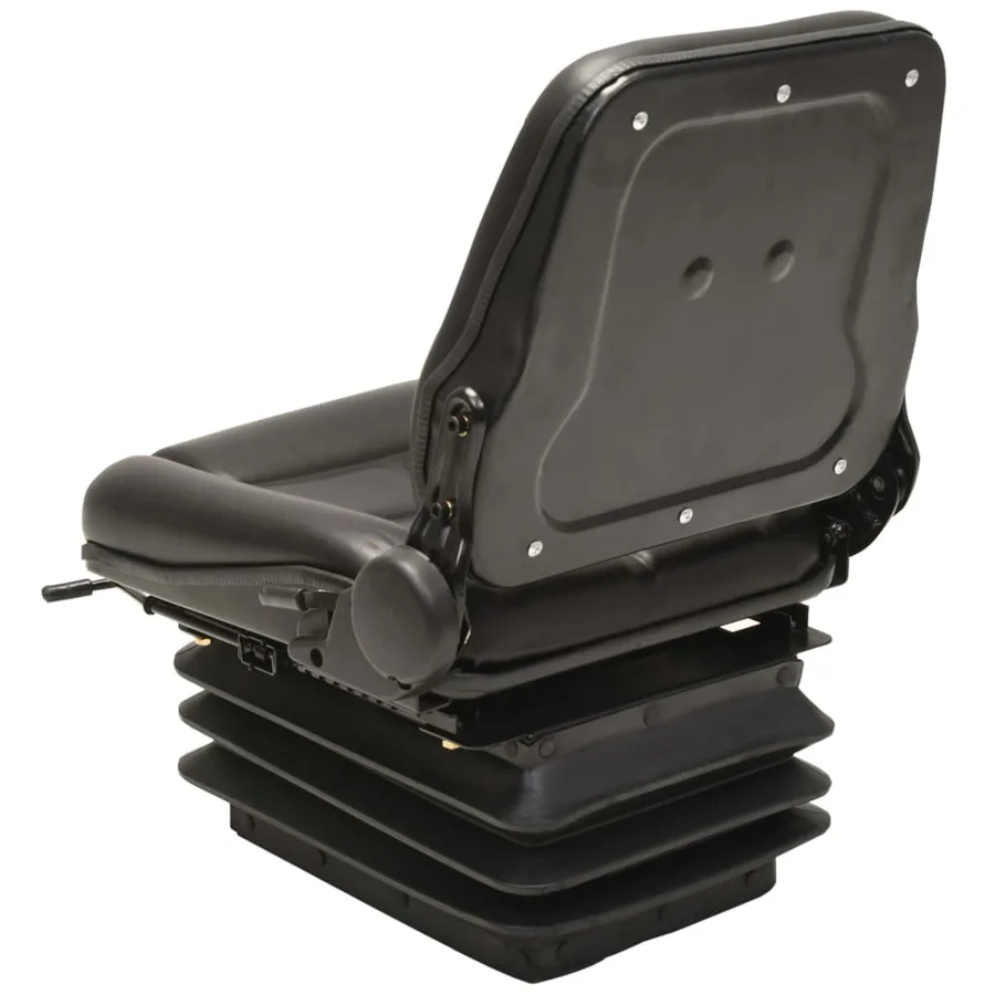 Tractor seat with suspension and adjustable backrest - 4