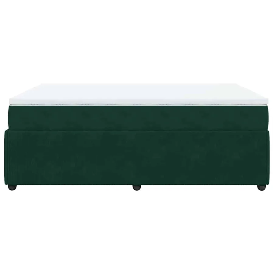 Sommier à lattes de lit et matelas Vert foncé 140x200cm Velours - 8