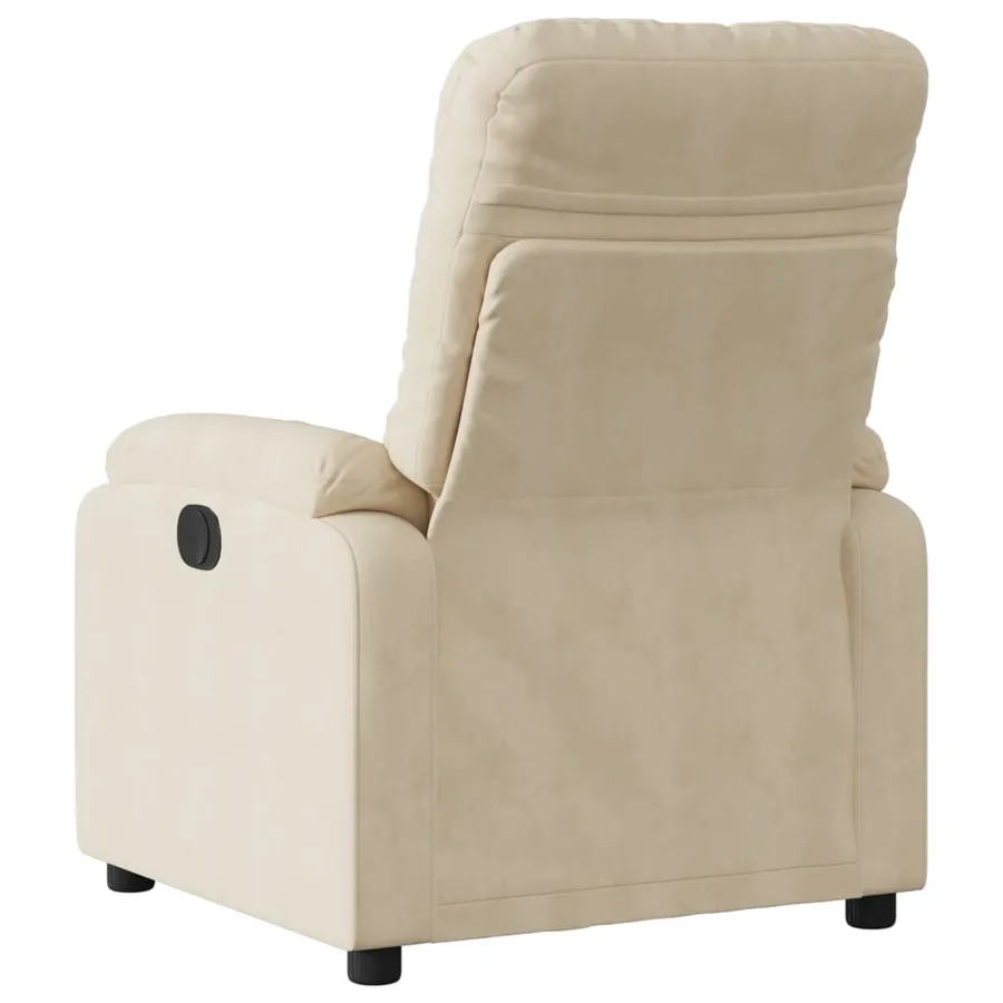 Fauteuil inclinable crème tissu microfibre - 3