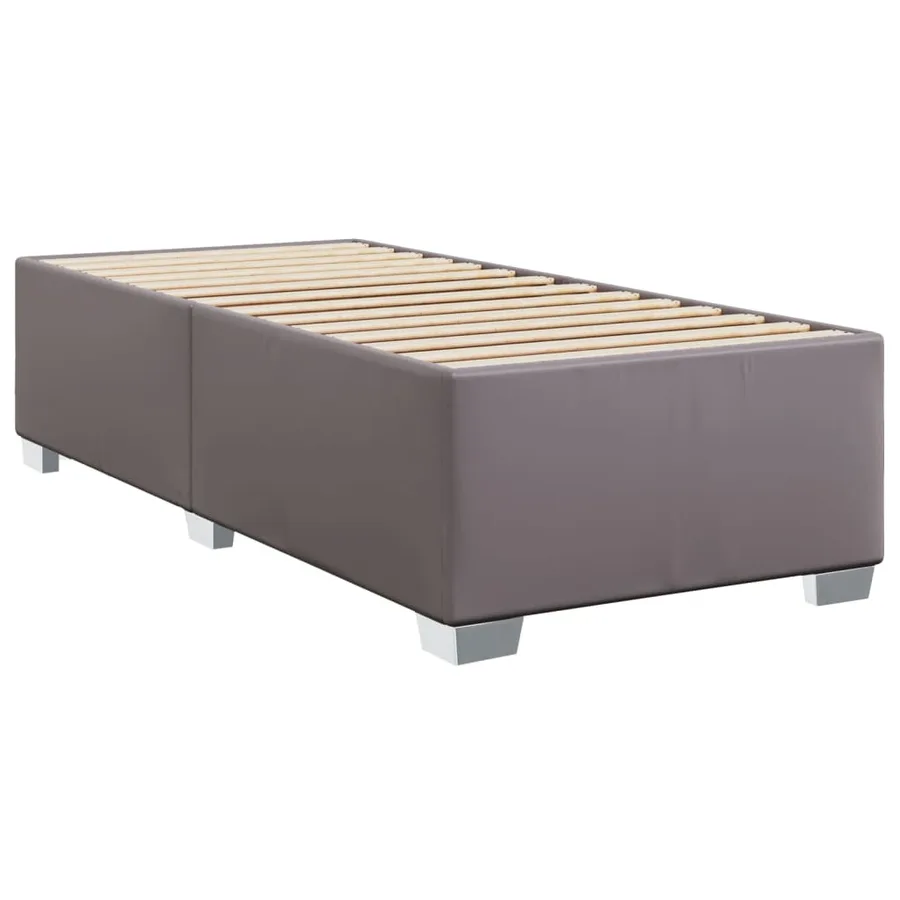 Sommier à lattes de lit avec matelas Gris 80x200 cm Similicuir - 8