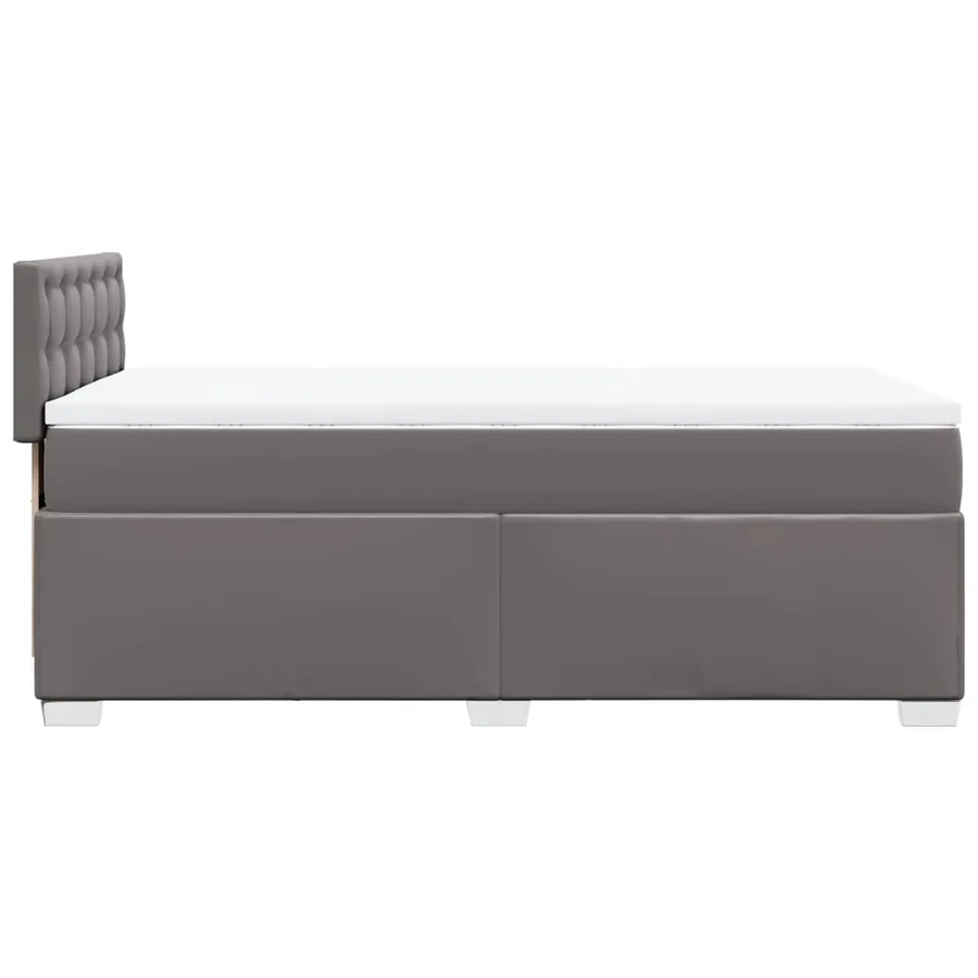 Sommier à lattes de lit avec matelas Gris 80x200 cm Similicuir - 5