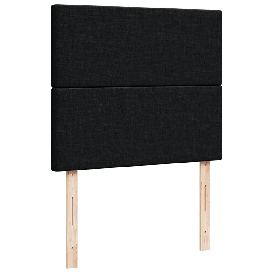 Sommier à lattes de lit avec matelas Noir 120x200 cm Tissu - 7