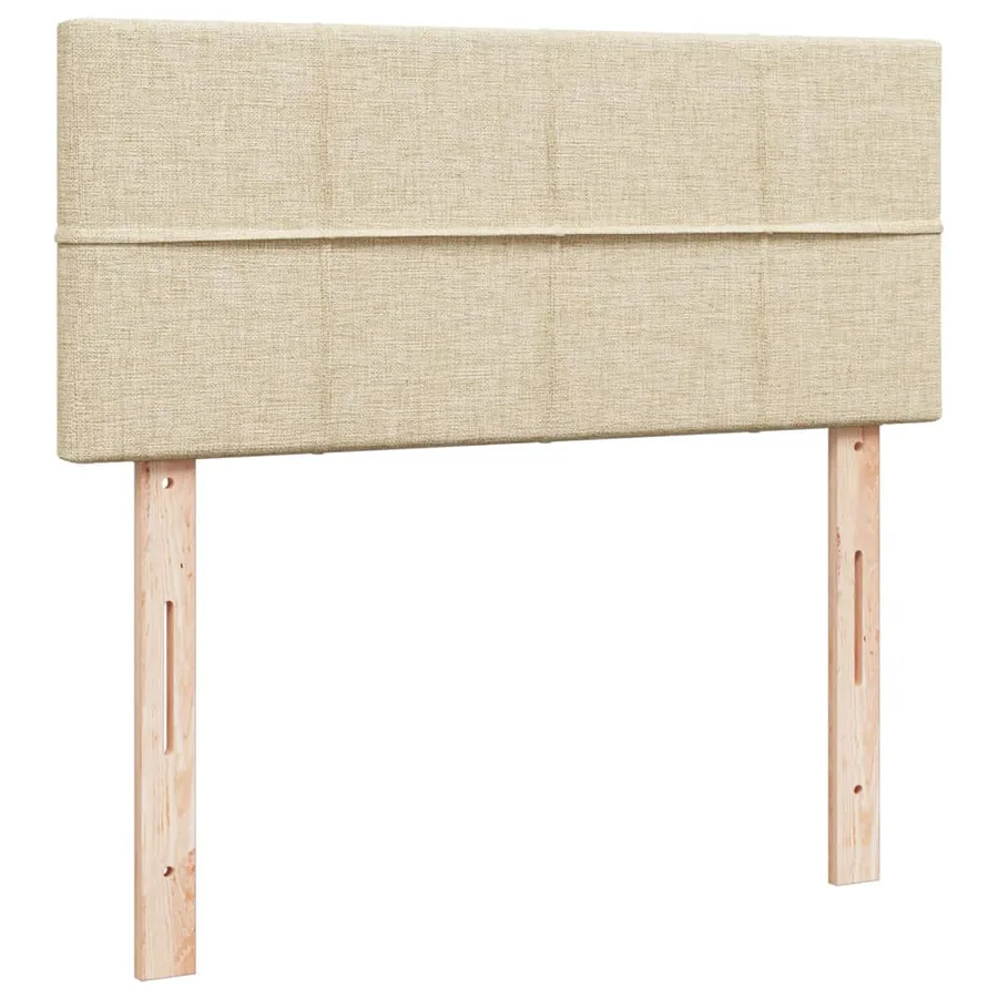 Sommier à lattes de lit avec matelas crème 120x190 cm tissu - 12