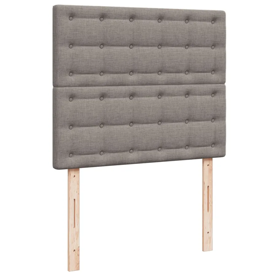 Sommier à lattes de lit avec matelas taupe 120x190 cm tissu - 7