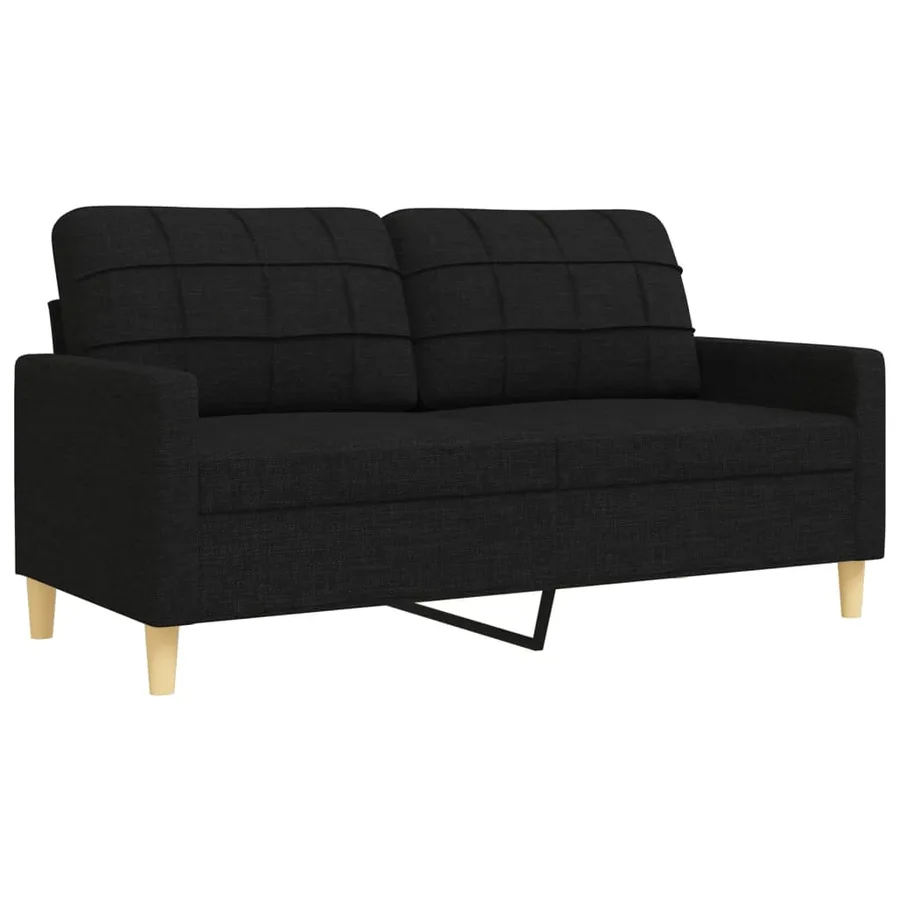 Ensemble de canapés 3 pcs noir tissu - 5