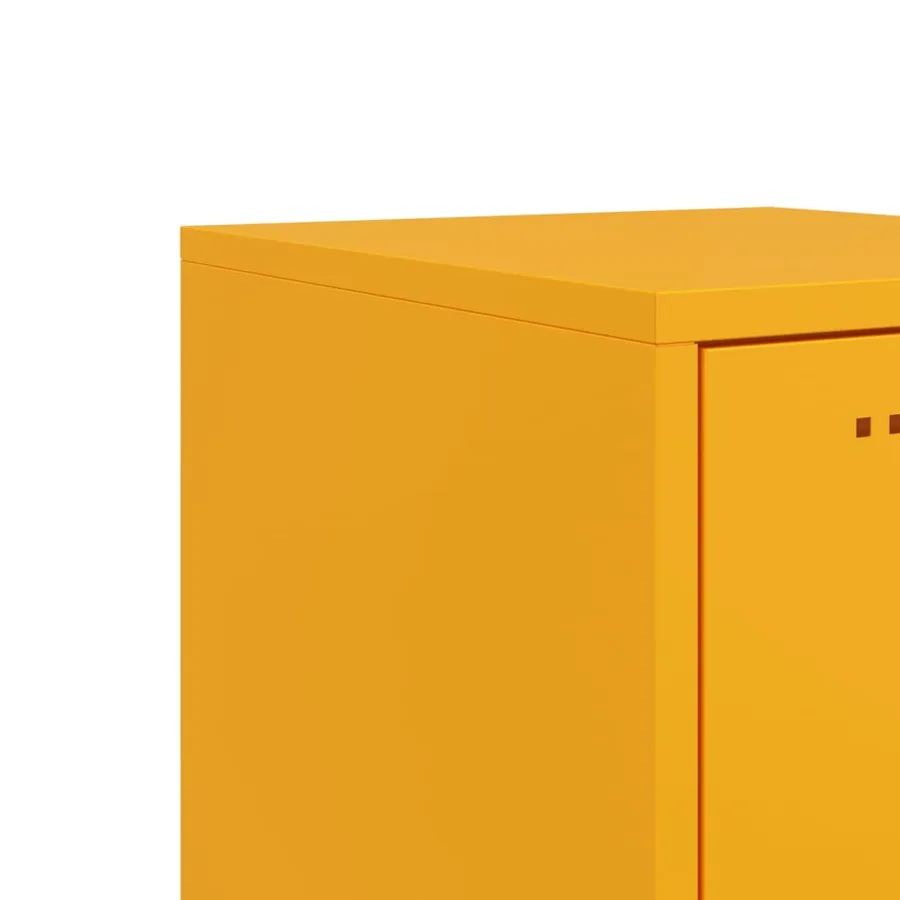 Buffet jaune moutarde 36x39x107 cm acier - 11