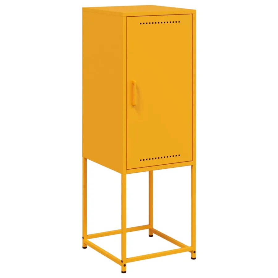 Buffet jaune moutarde 36x39x107 cm acier - 2