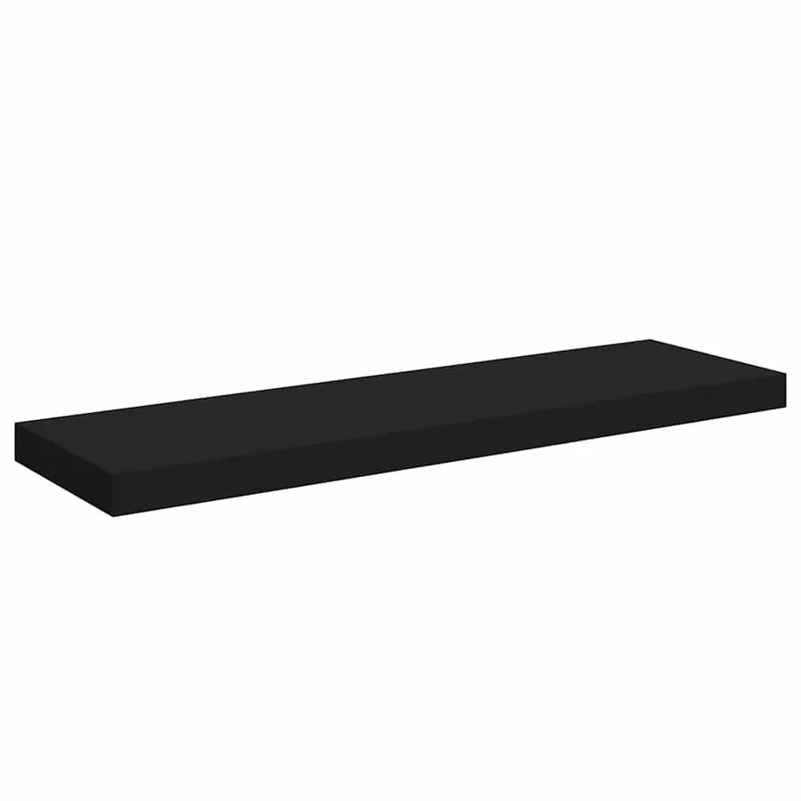 Étagères murales flottantes 2 pcs noir 80x23,5x3,8 cm MDF - 6
