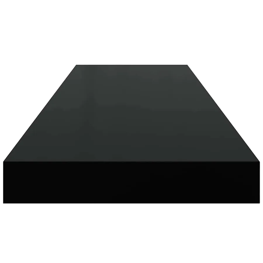 Étagères murales flottantes 2 pcs noir 80x23,5x3,8 cm MDF - 8
