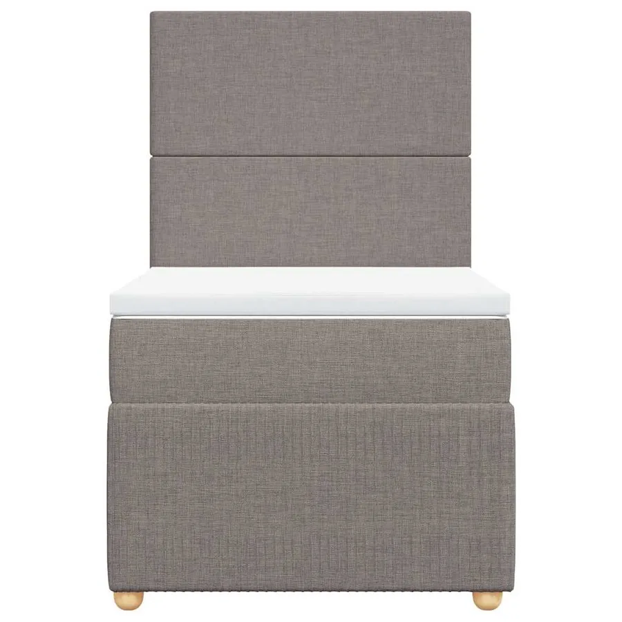 Sommier à lattes de lit avec matelas Taupe 90x190 cm Tissu - 6