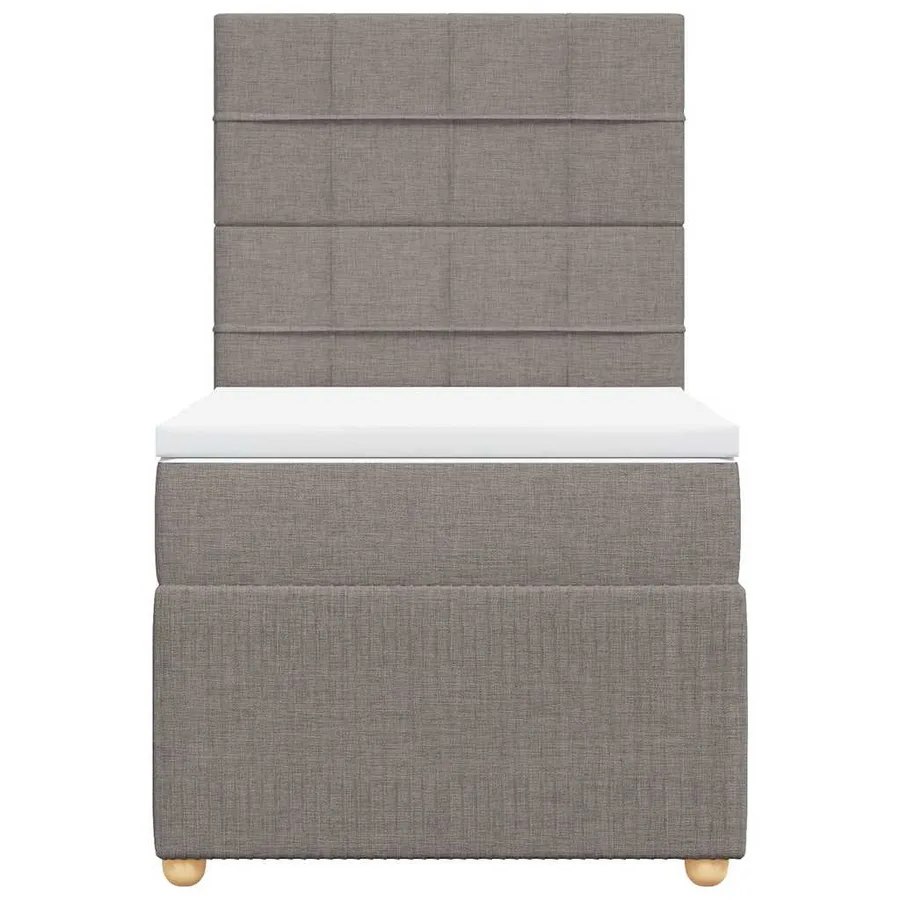 Sommier à lattes de lit avec matelas Taupe 90x190 cm Tissu - 6